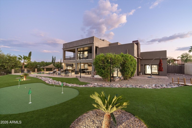 036_Back Of House And Yard Twilight