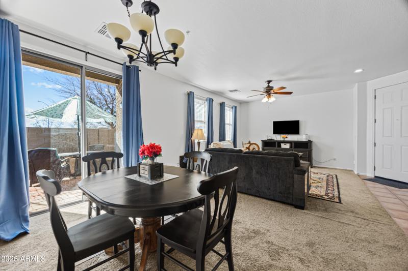 Dining Area Overlooks Patio