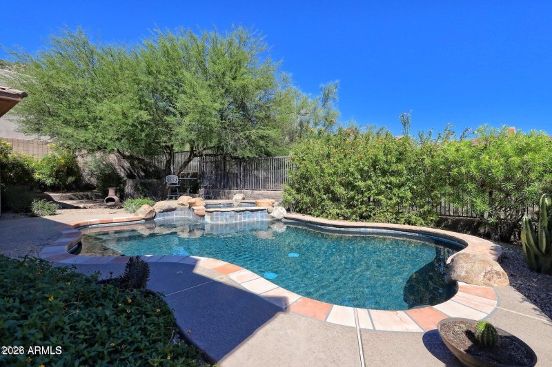 Beautiful resort backyard