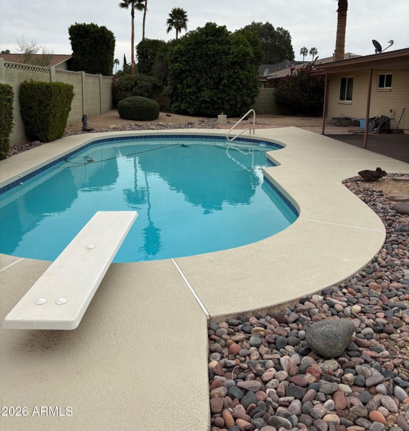 Pool with large lot