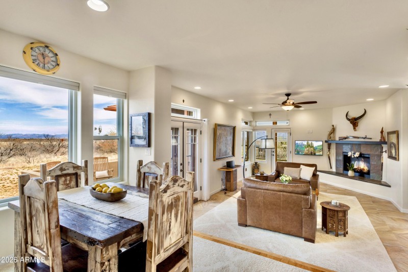 Casual dining and living room