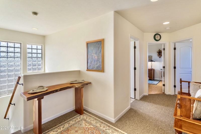 Area at the top of the stairs