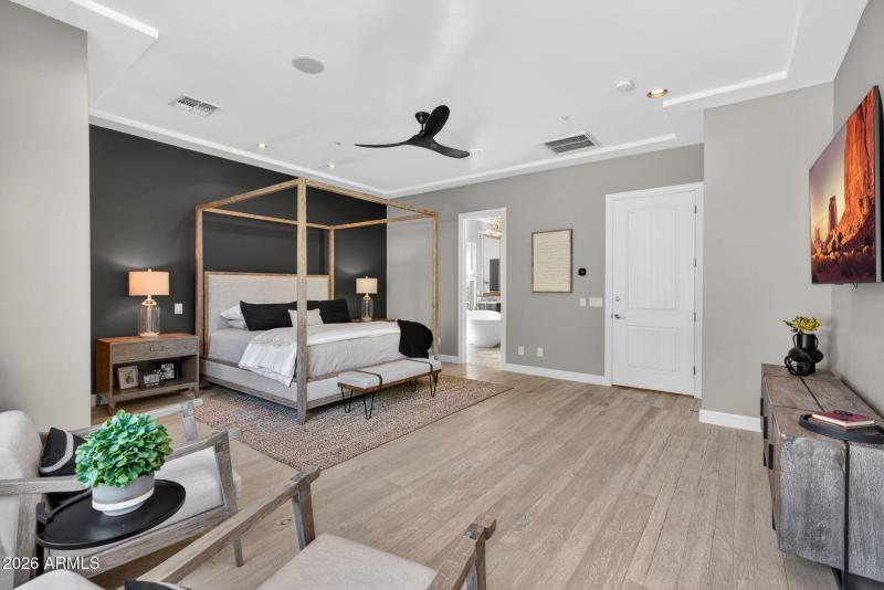 Primary Suite with view to Bathroom