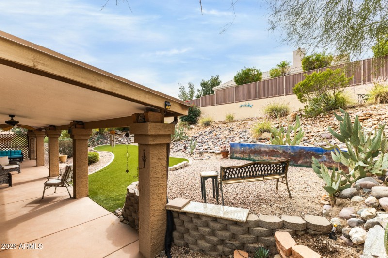 Serene yard and patio