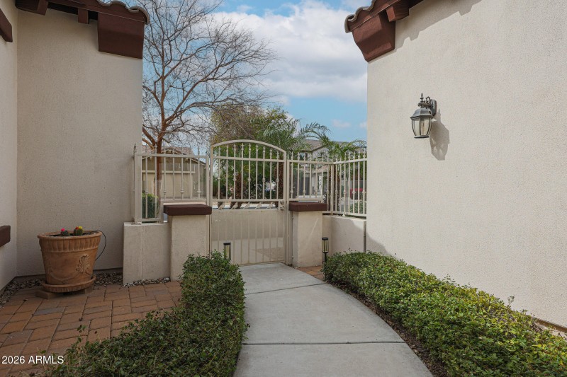 Gated Front Courtyard