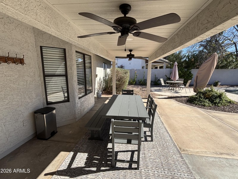 Enjoy family time in large patio area