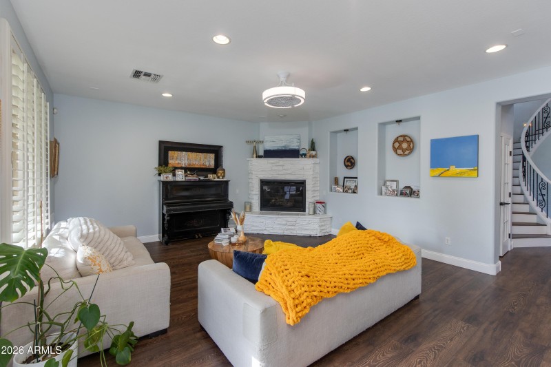 Living Room with Fireplace