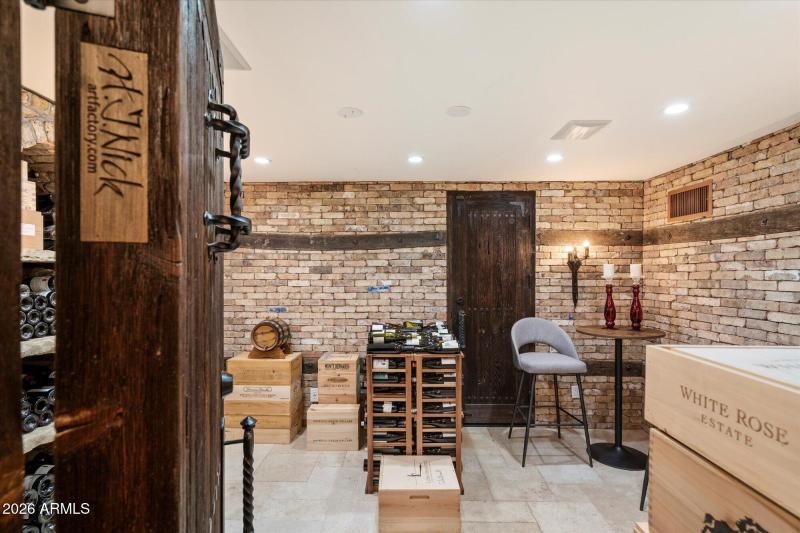 Basement wine cellar