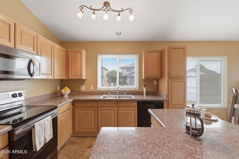 Updated kitchen and countertops