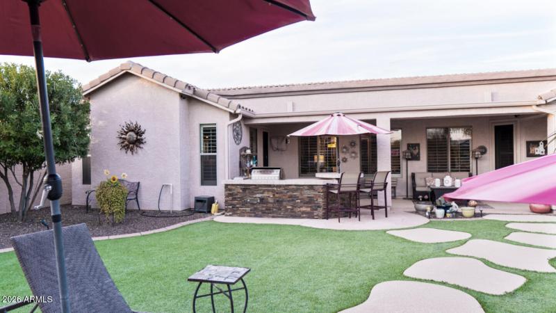 Back Yard Facing House