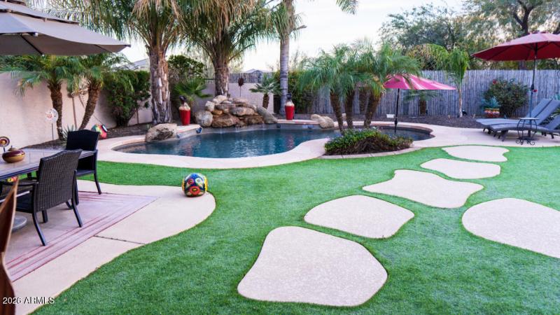 Back Yard Facing Pool