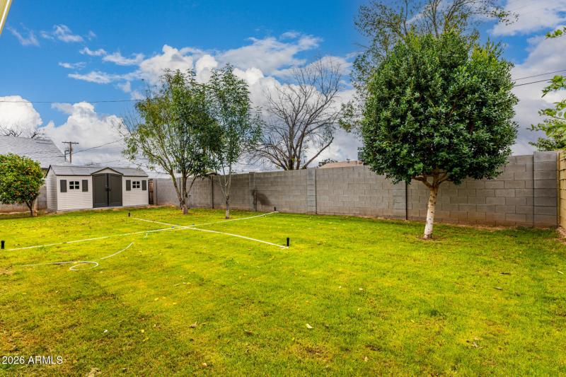 Storage Shed Included, Fruit Trees