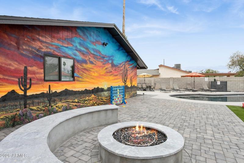 Fire-pit with Built-in Seating