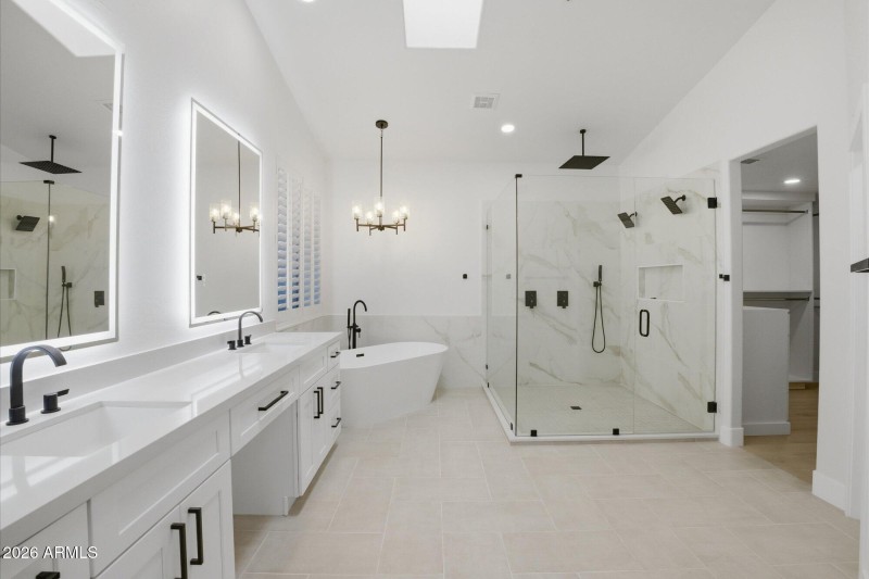 Soaking Tub and Custom Shower