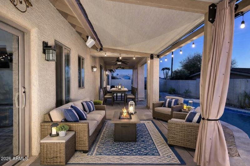 Night Covered Patio