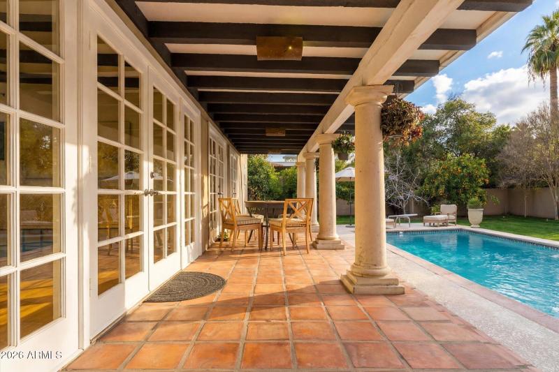Expansive covered patio