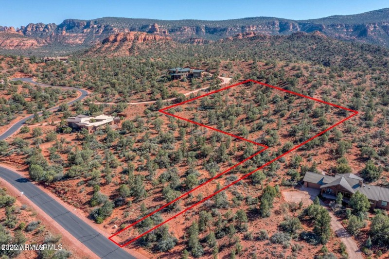 Aerial with lot highlighted 2