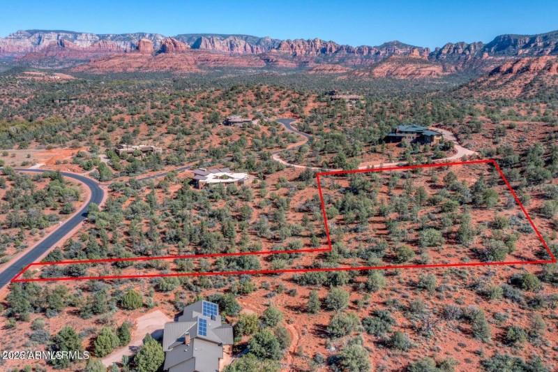 Aerial with lot highlighted 3