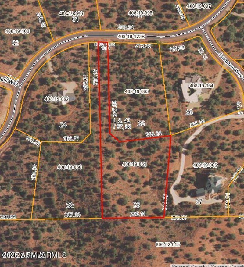 Aerial map with dimensions