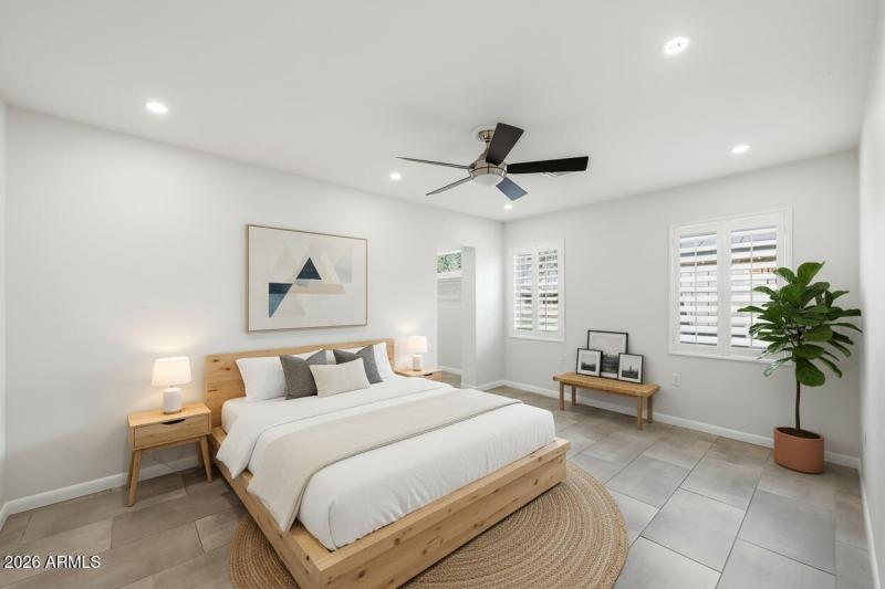 primary bedroom virtually staged