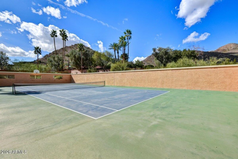 Tennis Court w/ Views to South