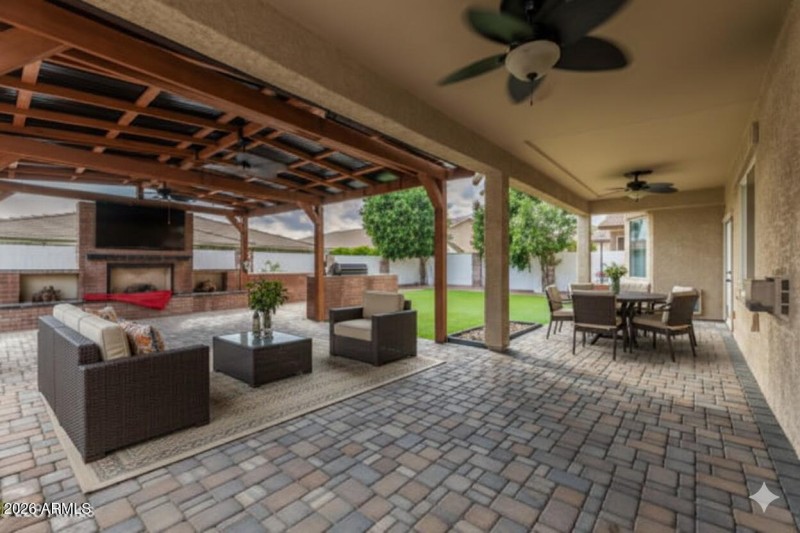 Patio virtually staged