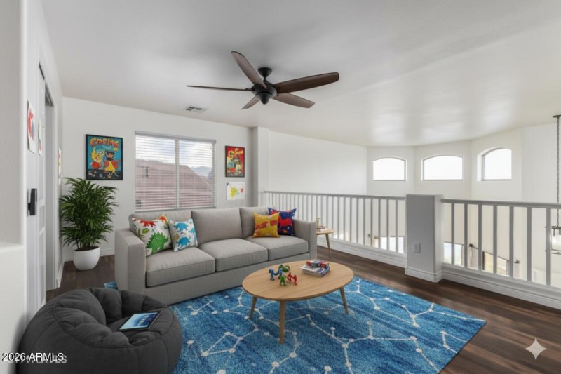 Loft virtually staged