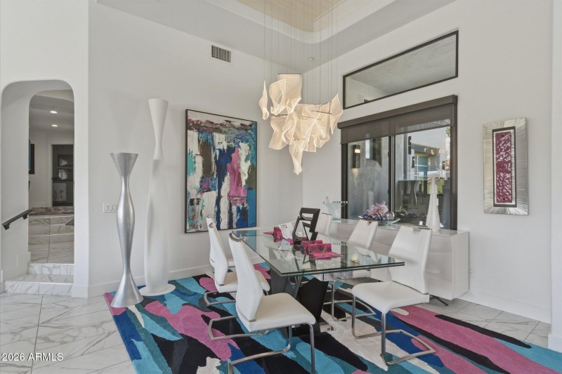 Art-Inspired Dining Space