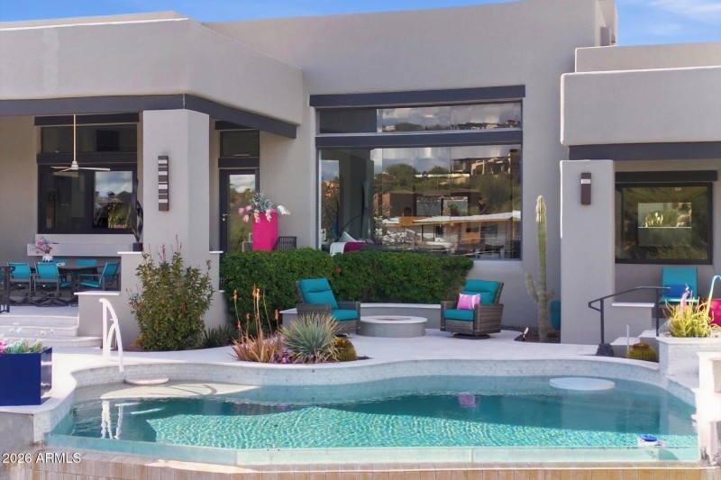 Poolside Lounging & Fire Pit