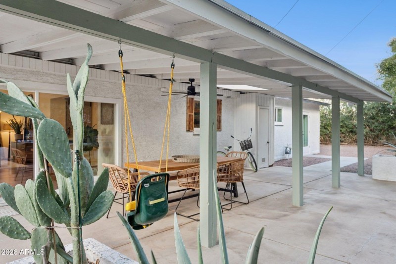 View of covered patio