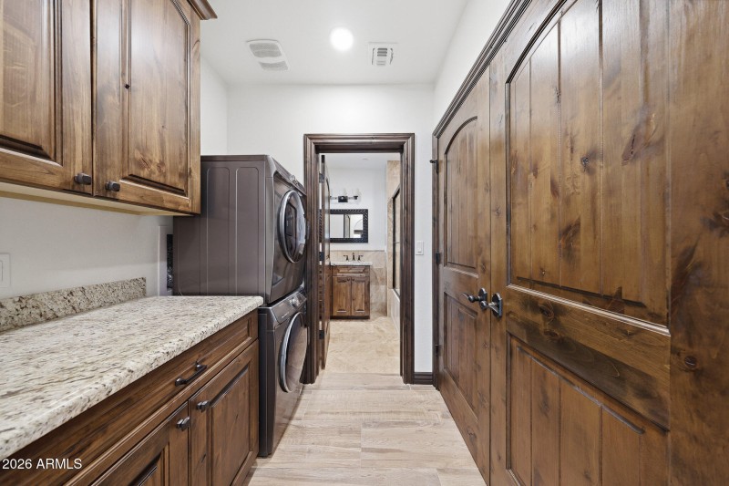 Casita pantry and laundry area
