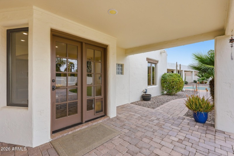 House back porch walkway to casita and s