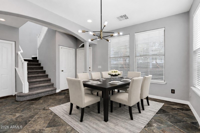 Virtually Staged Dining Room