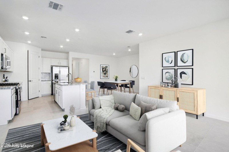 Great Room & Dining Room of Model