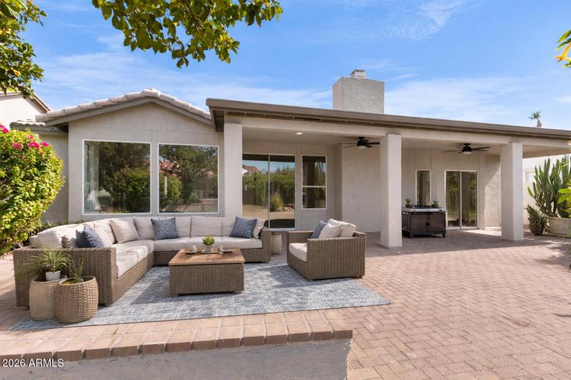 Stylish backyard patio retreat