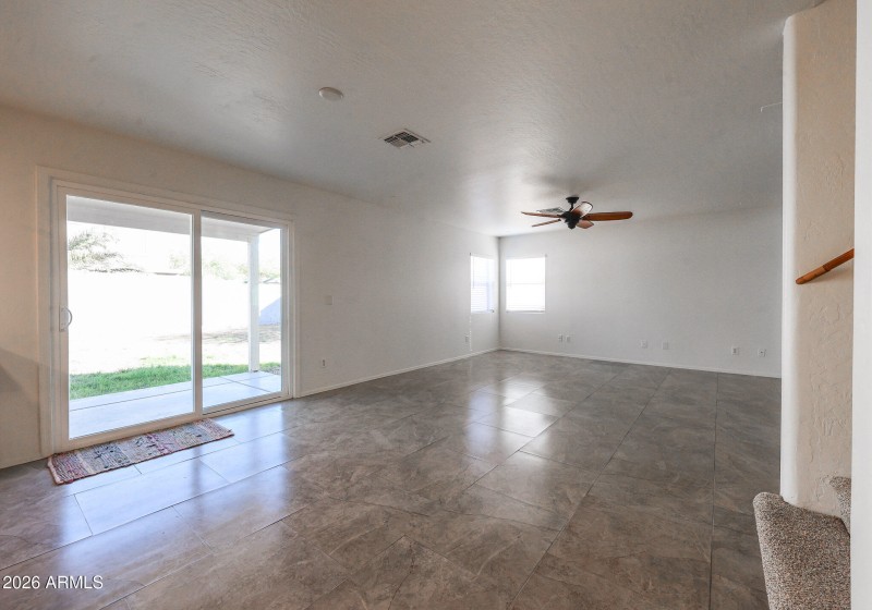 Living area that opens to