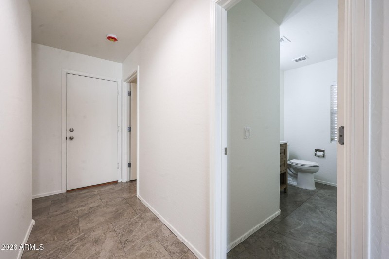 Powder room with new fixtures