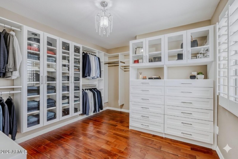 Staged closet