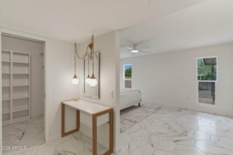 Separate Vanity Area and WalkIn Closet