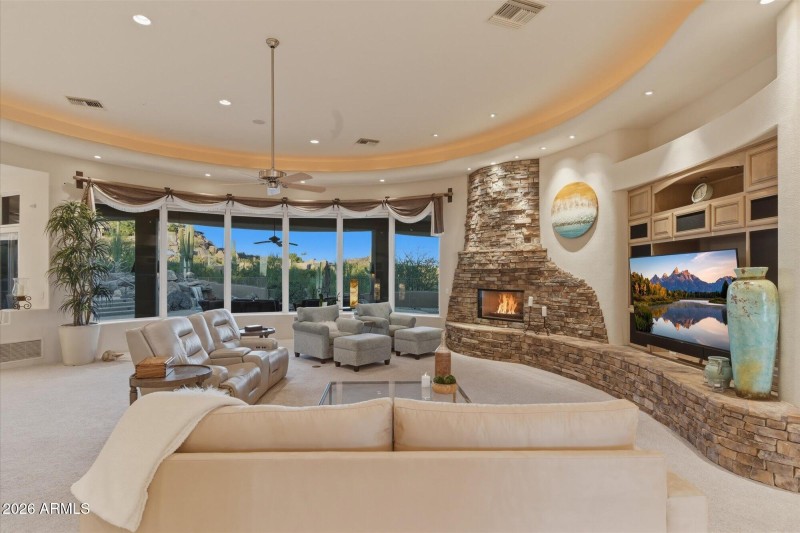 Great Room with a wall of windows