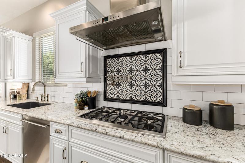 Custom hood and backsplash!