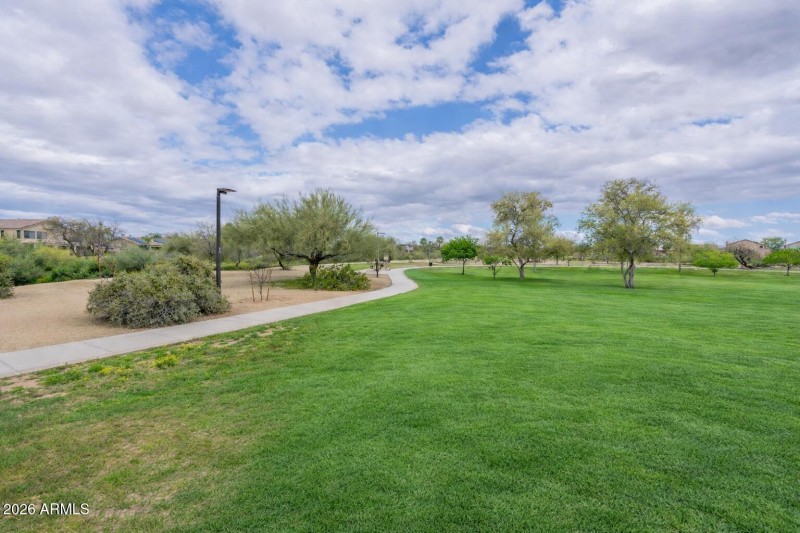 Community Park with sidewalk