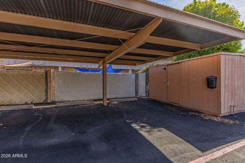 2 Covered parking spots & storage