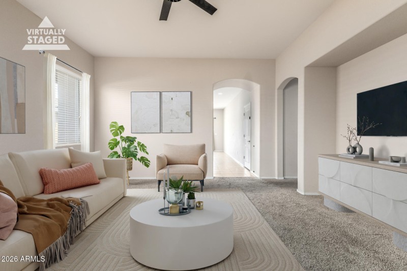 Living Room - Virtually Staged