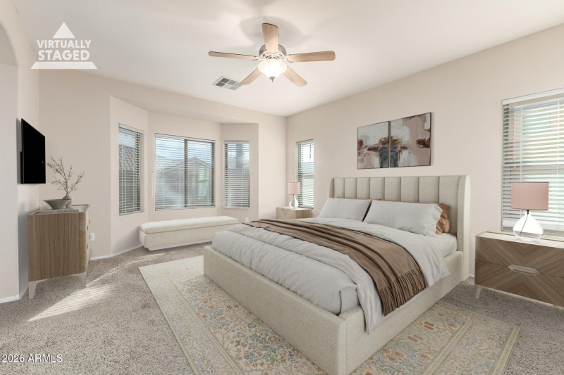 Master Bedroom - Virtually Staged