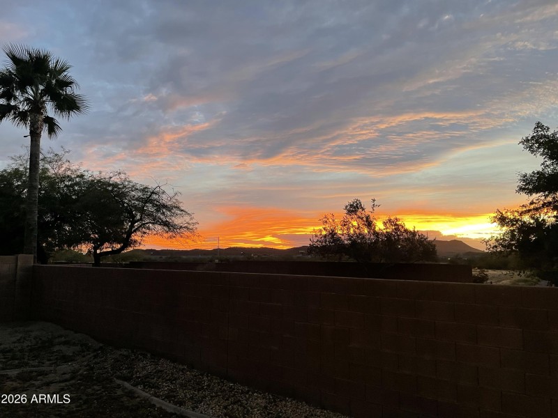 Sunset from backyard