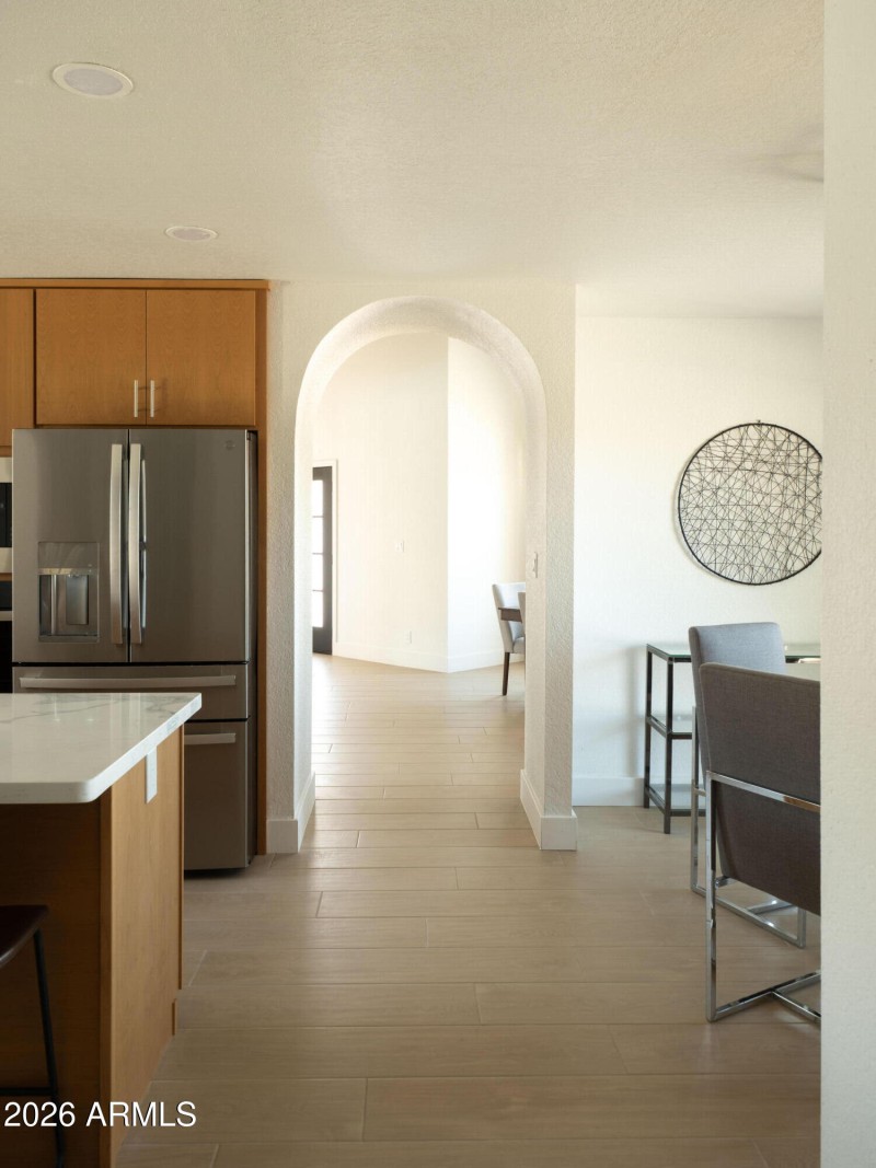 View into dining room