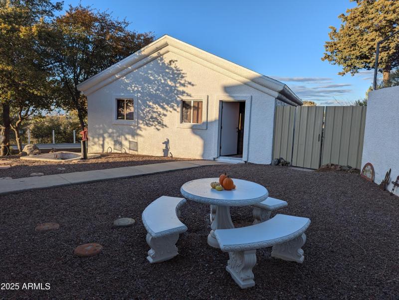 side yard/back of RV garage