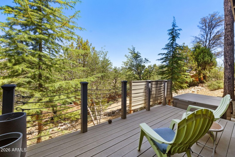 Back Deck with Hot Tub