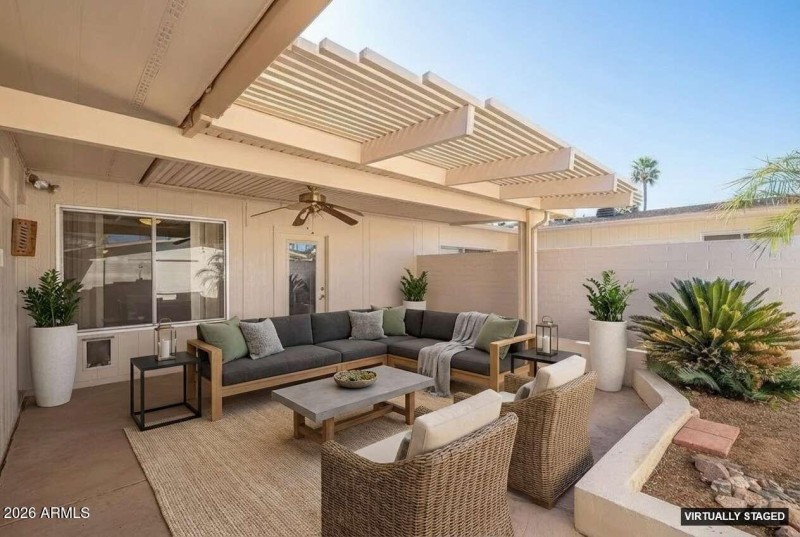 Extended Covered Patio - Staged